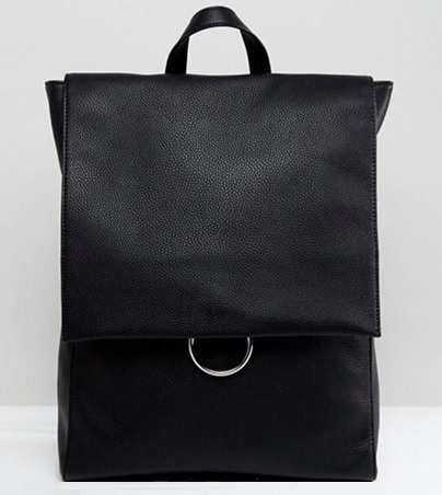 ASOS Black Leather Backpack, £28