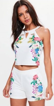 MISSGUIDED Floral Crop Top, £5